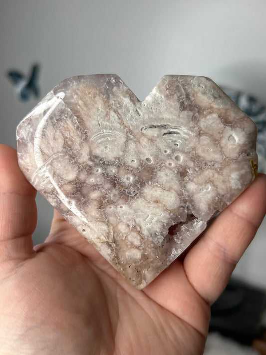 Flower Agate Heart