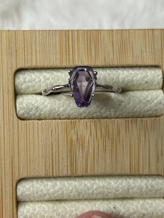 Amethyst Coffin Ring ⚰️ 925 Sterling Silver
