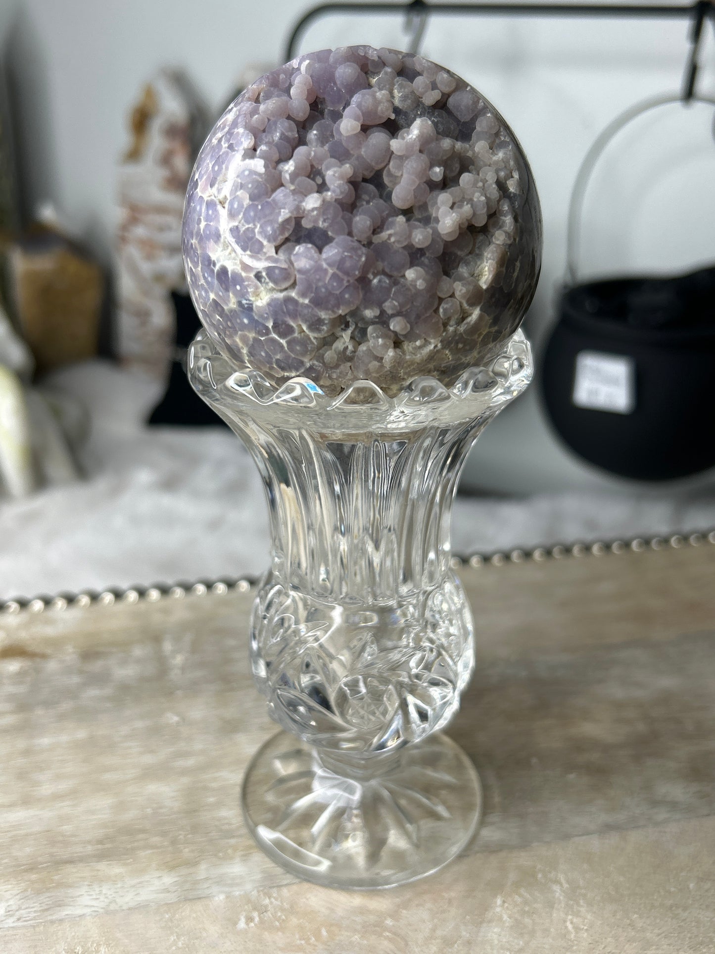 Vintage Glass Sphere Stand