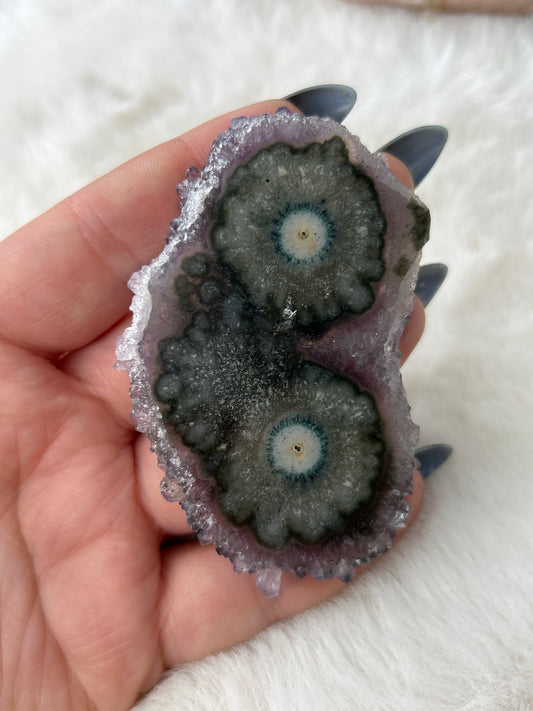 Amethyst Double Stalactite Slice