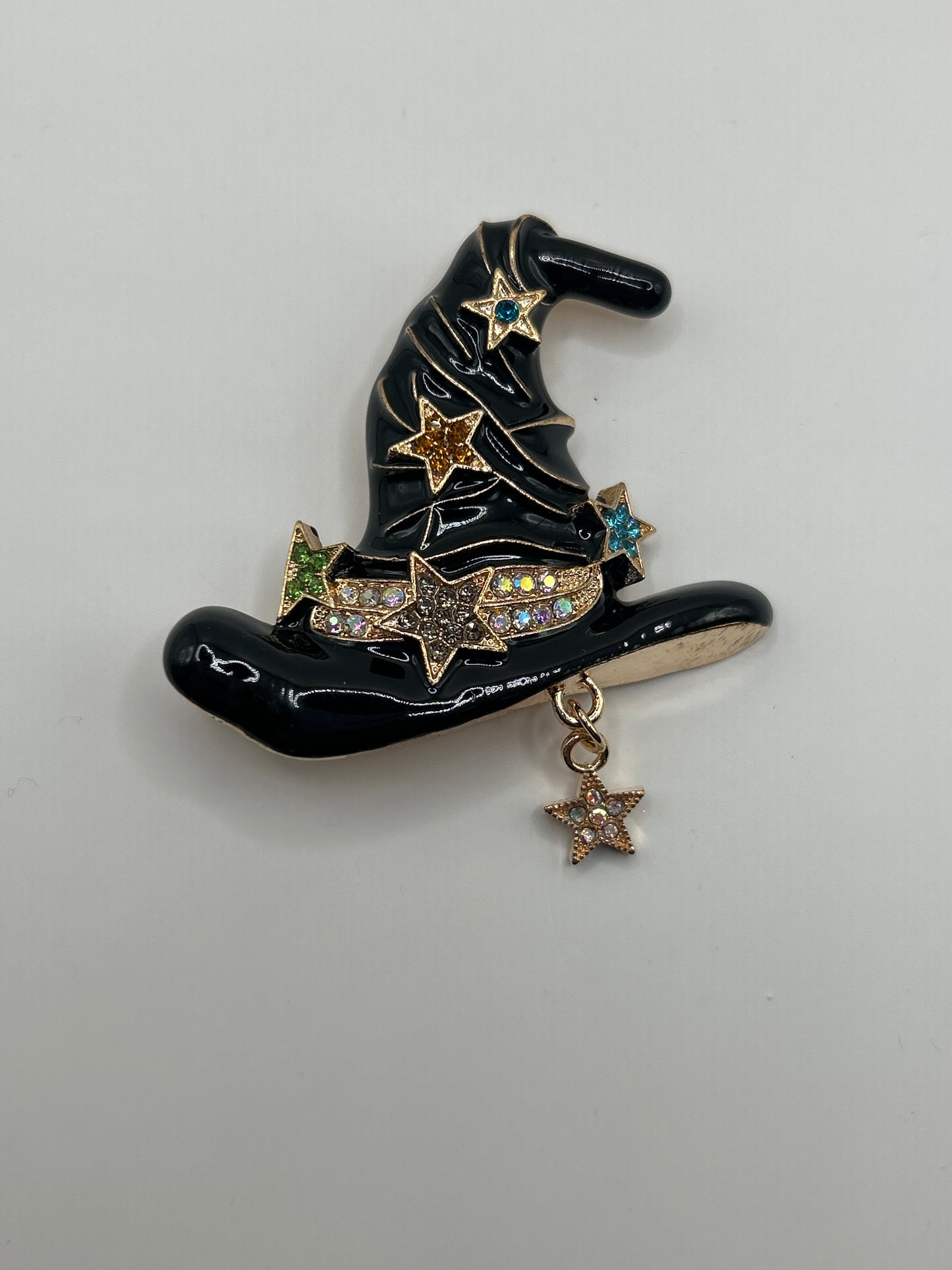 Enamel Witch Hat Brooch