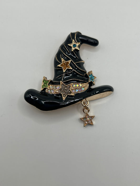 Enamel Witch Hat Brooch