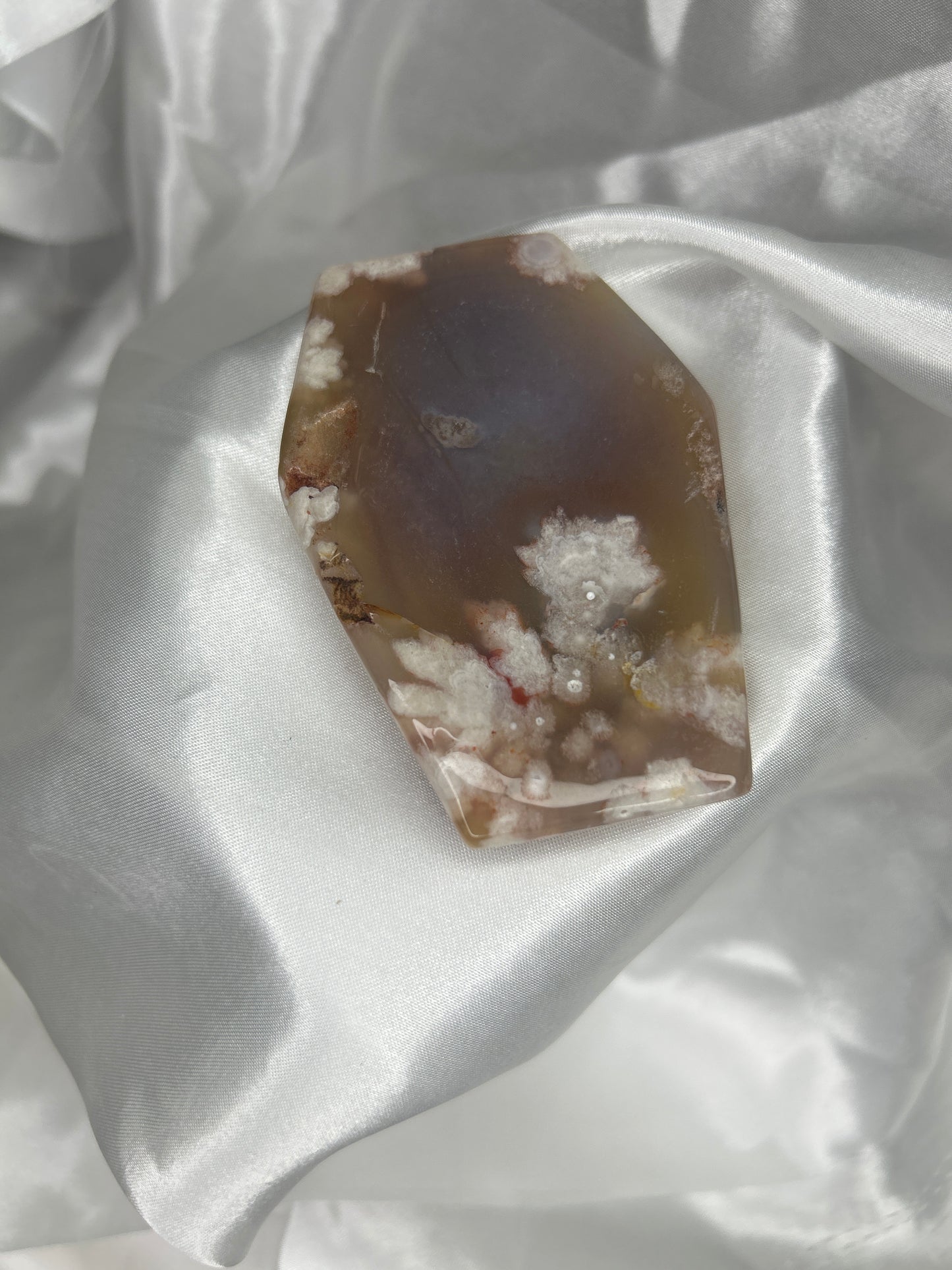 Flower Agate Coffin Dish