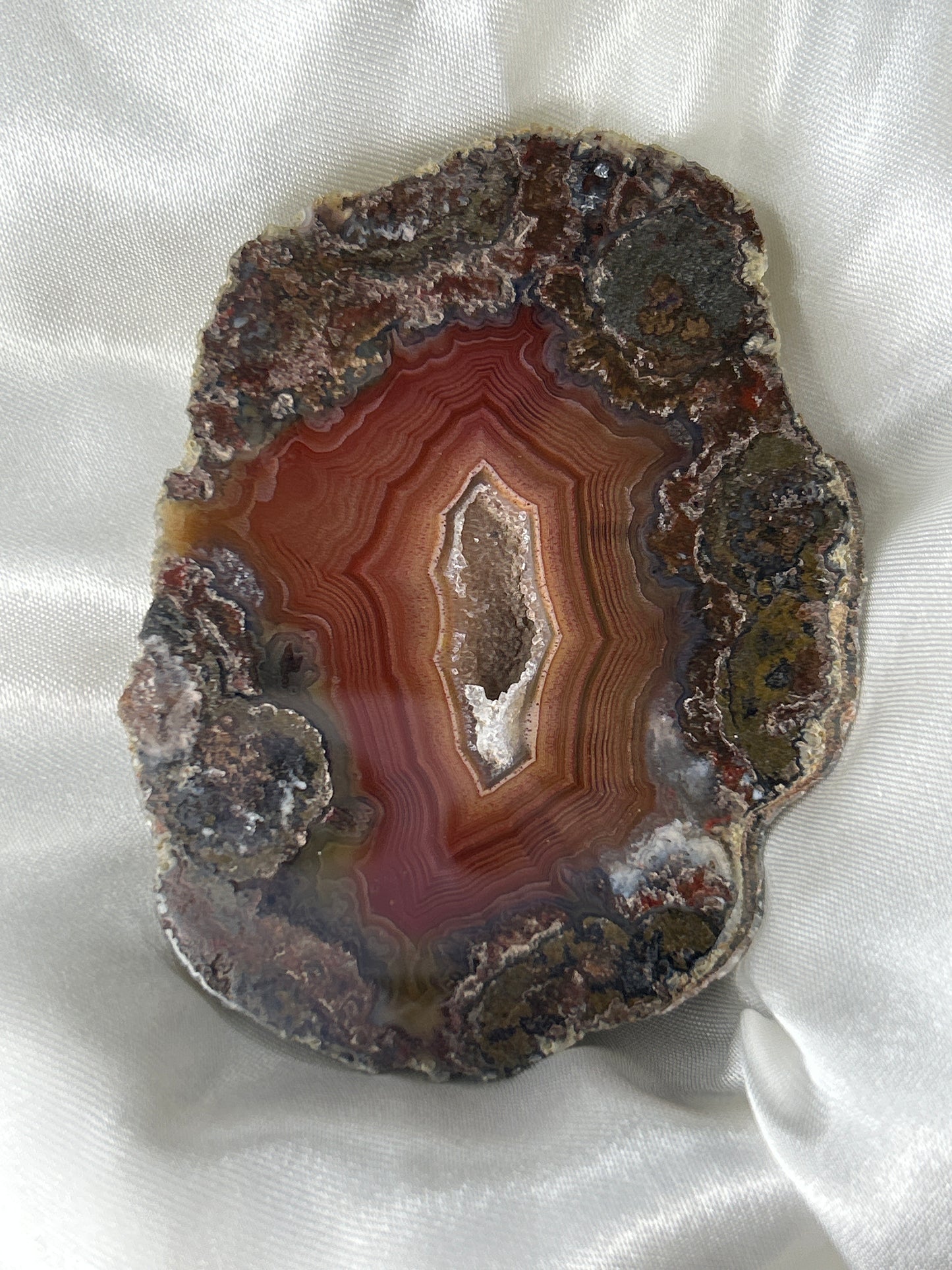 Laguna Agate Polished Half Nodule
