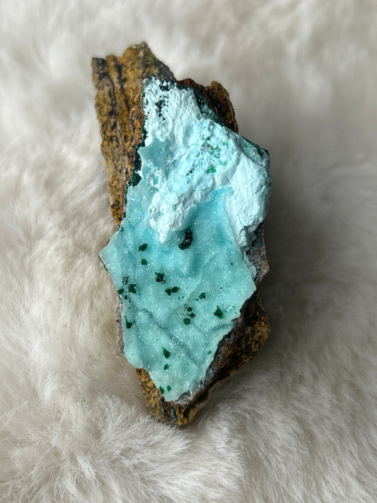 Chrysocolla & Malachite- Lupoto Mine, Congo