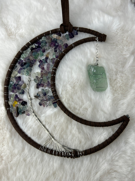 Fluorite Moon Wall Hanging