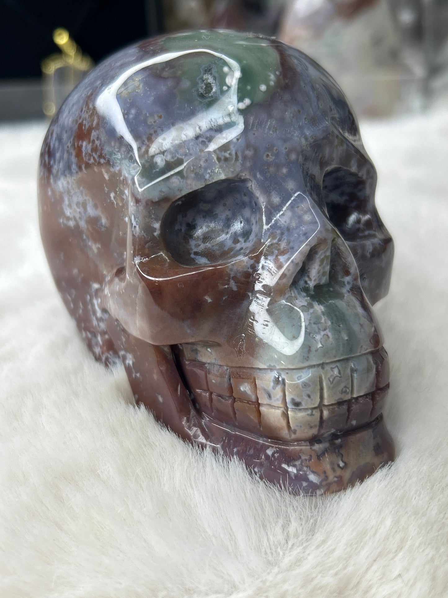 Ocean Jasper Skull