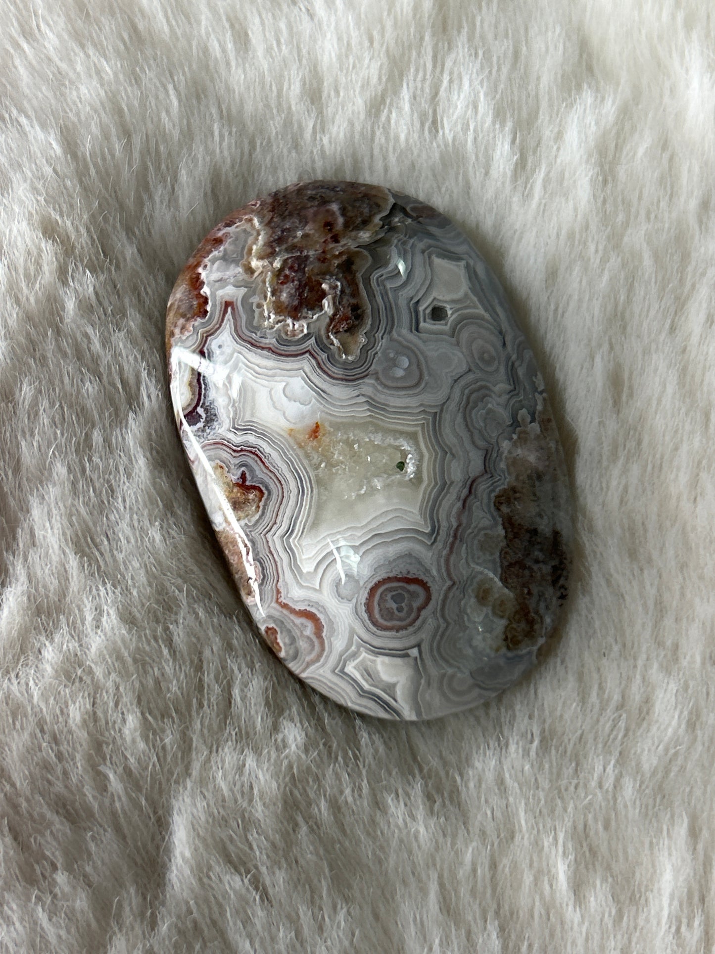 Mexican Lace Agate Palm Stone