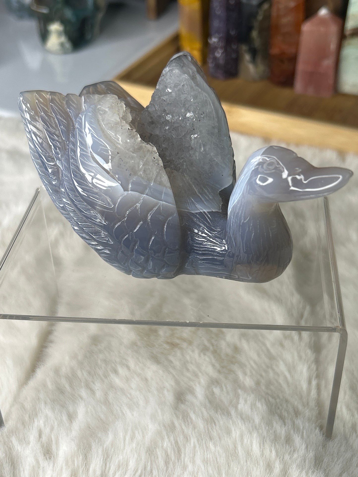 Druzy Agate Swan 🦢