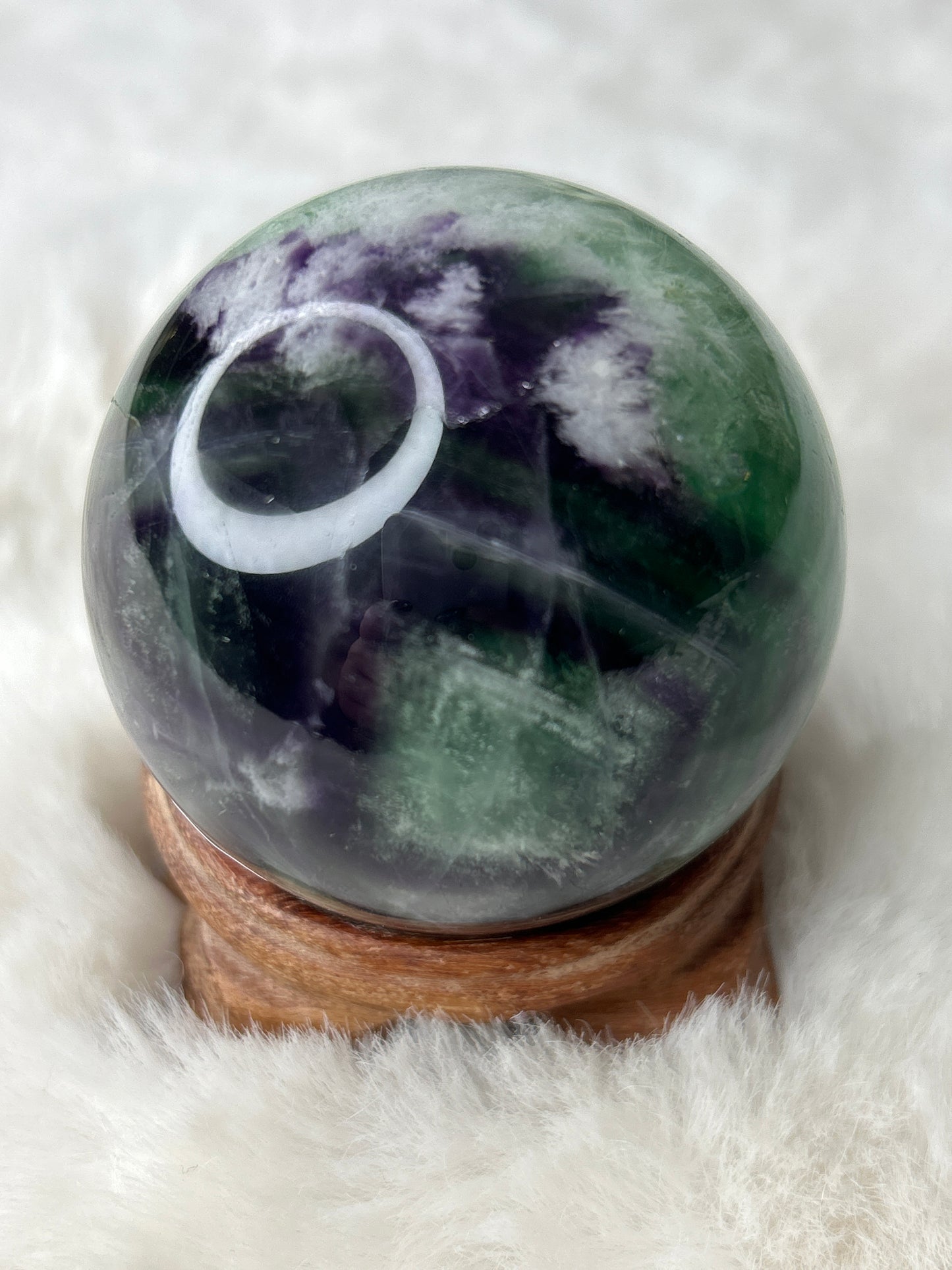 Feather Fluorite Sphere