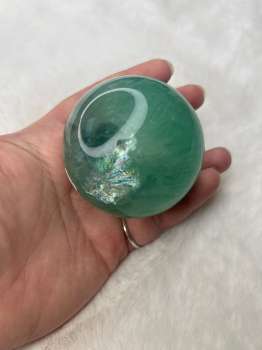 Green Fluorite Sphere