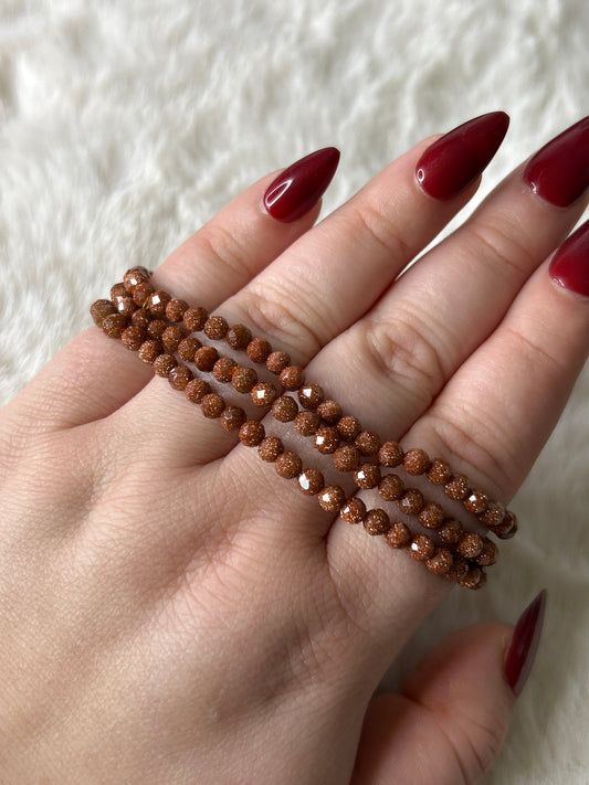 Faceted Goldstone Bracelet