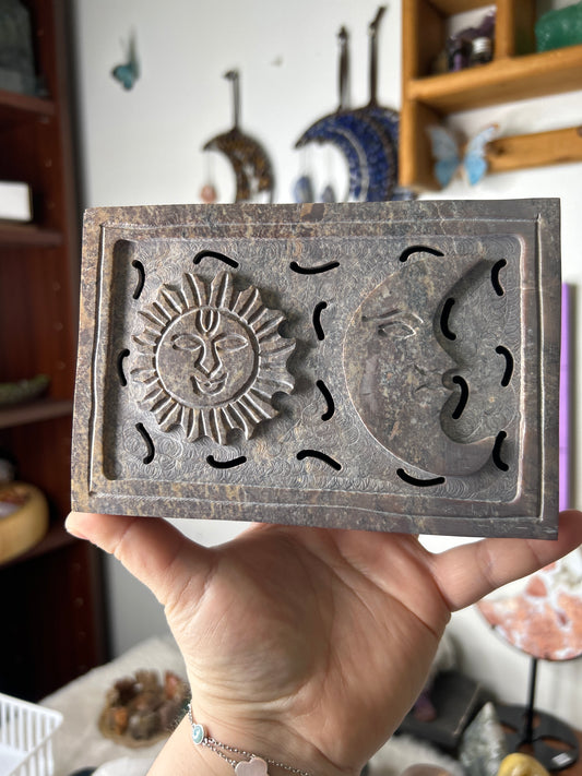 Soapstone Sun & Moon Box