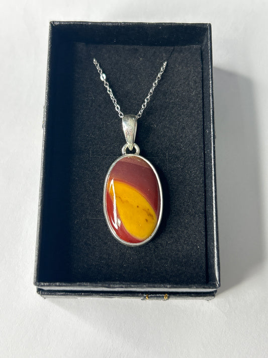 Mookaite Necklace- 925 Sterling Silver