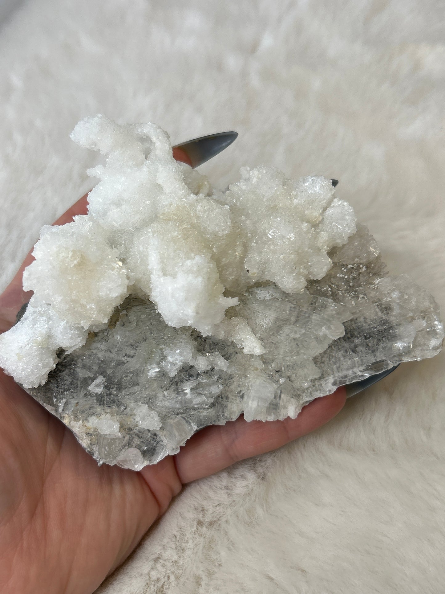 Calcite on Selenite X