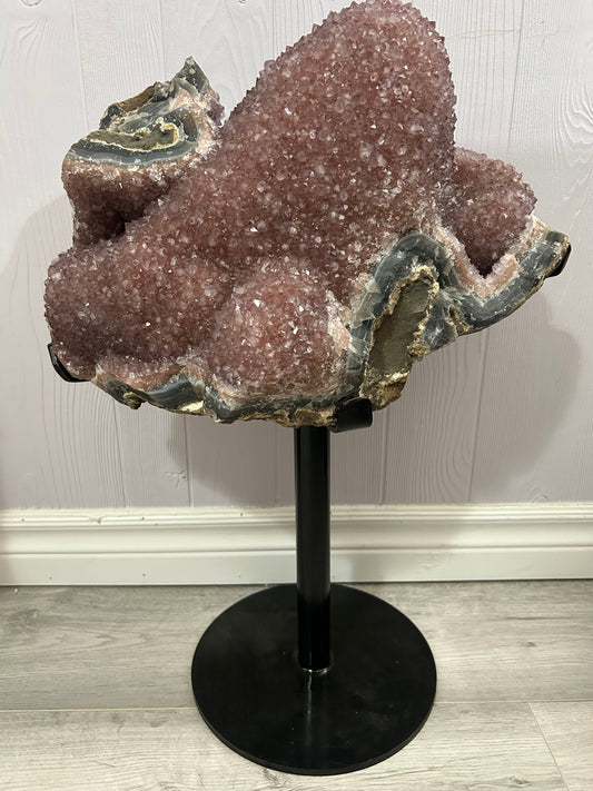 XXL Rainbow Amethyst Stalactite with Custom Stand