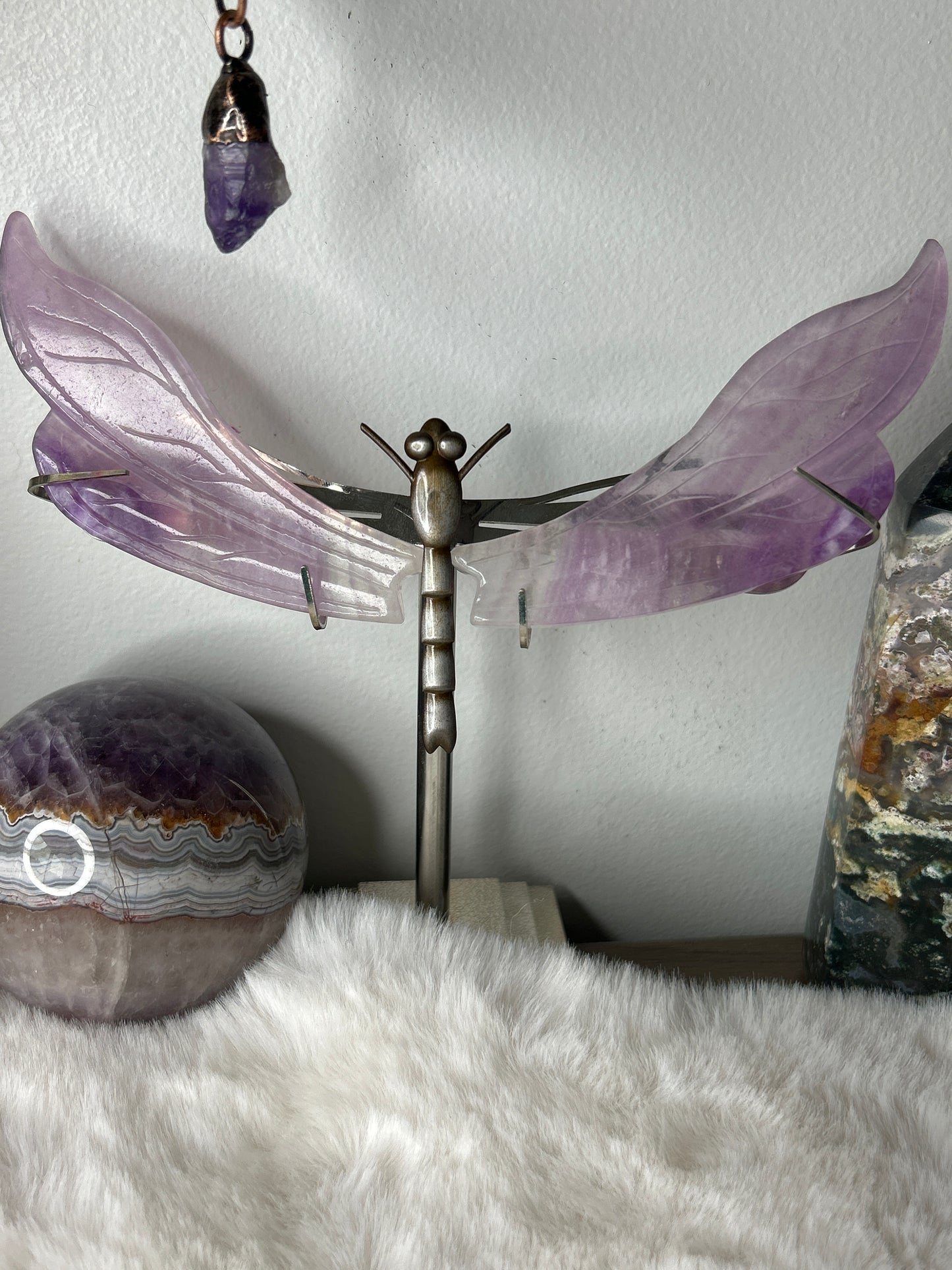 Purple Fluorite Dragonfly