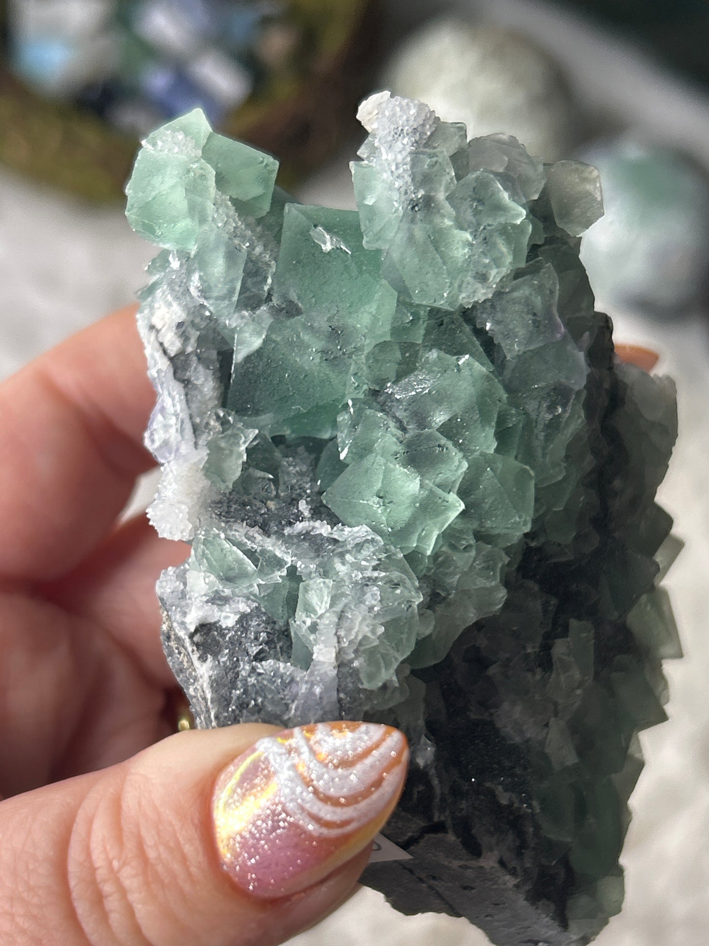 Sparkly Octahedral Fluorite Specimen -China