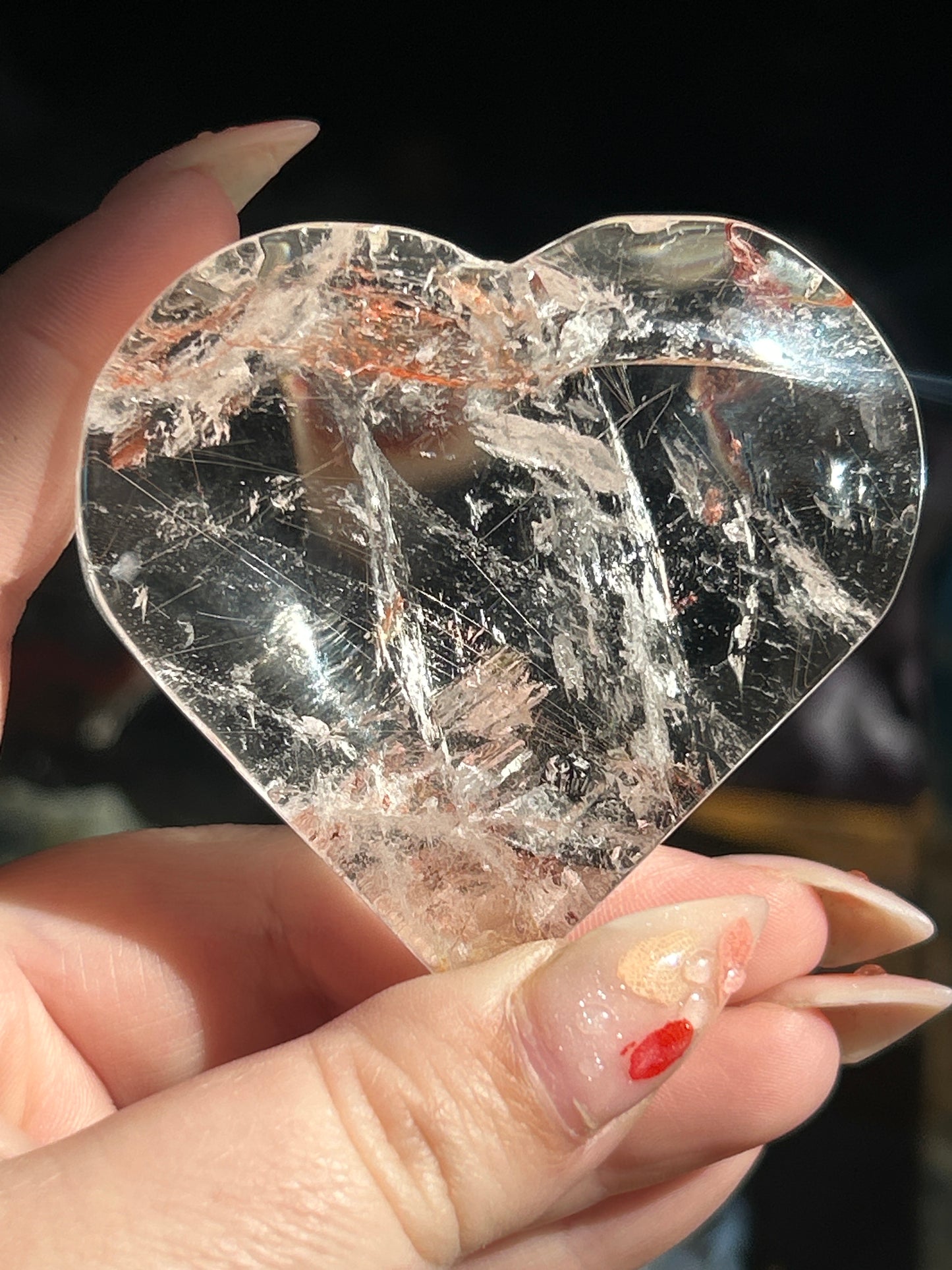Rutile in Quartz Heart