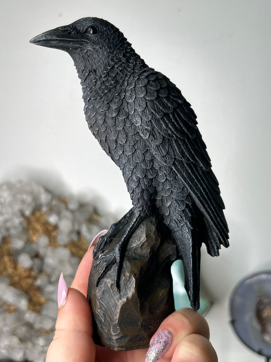 Resin Raven Decor