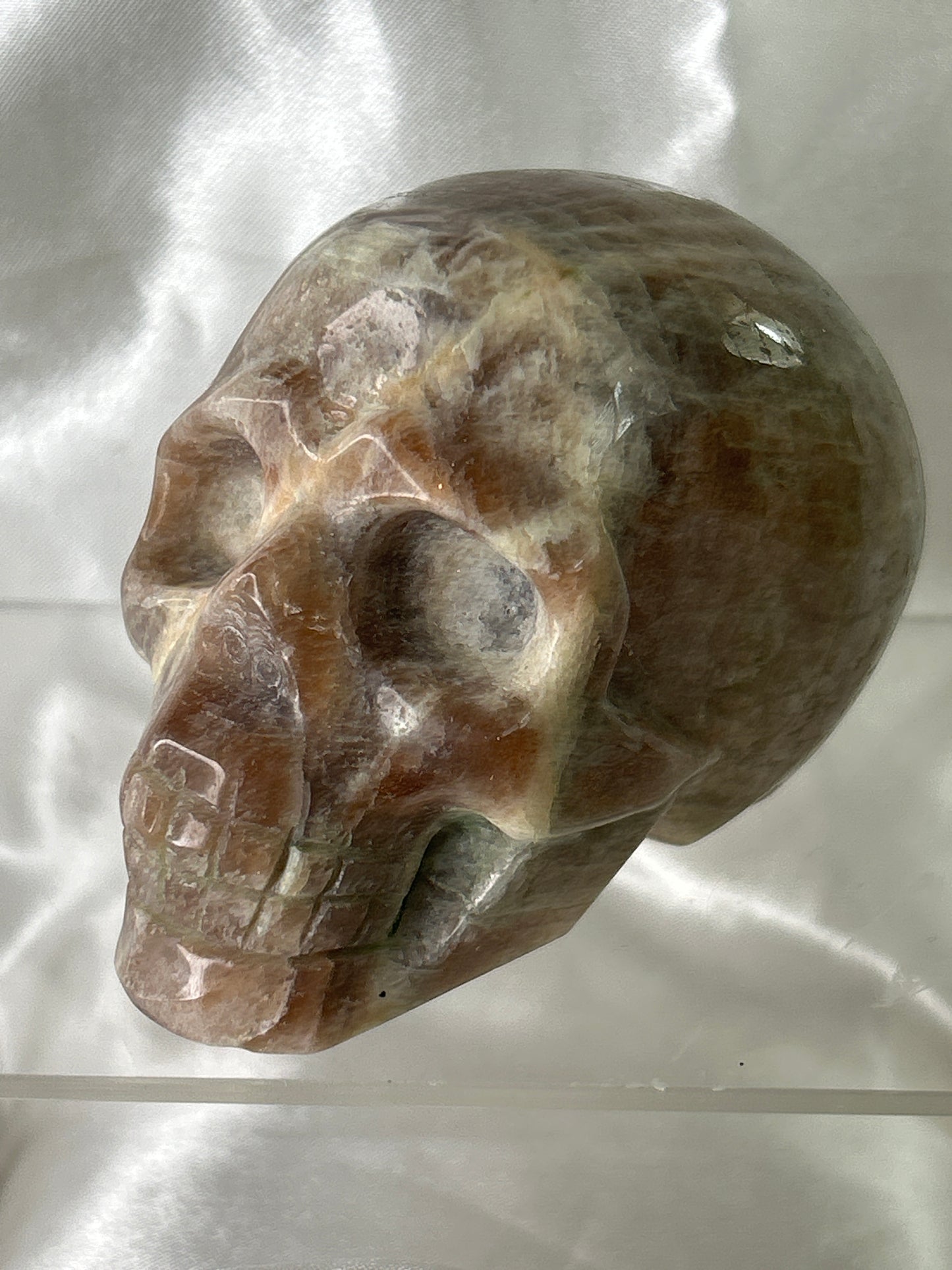 Moonstone with Sunstone Skull