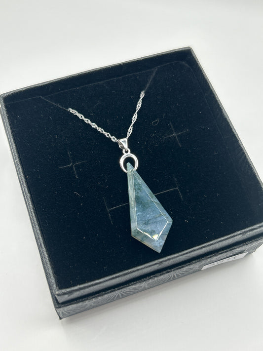 925 Moss Agate Necklace