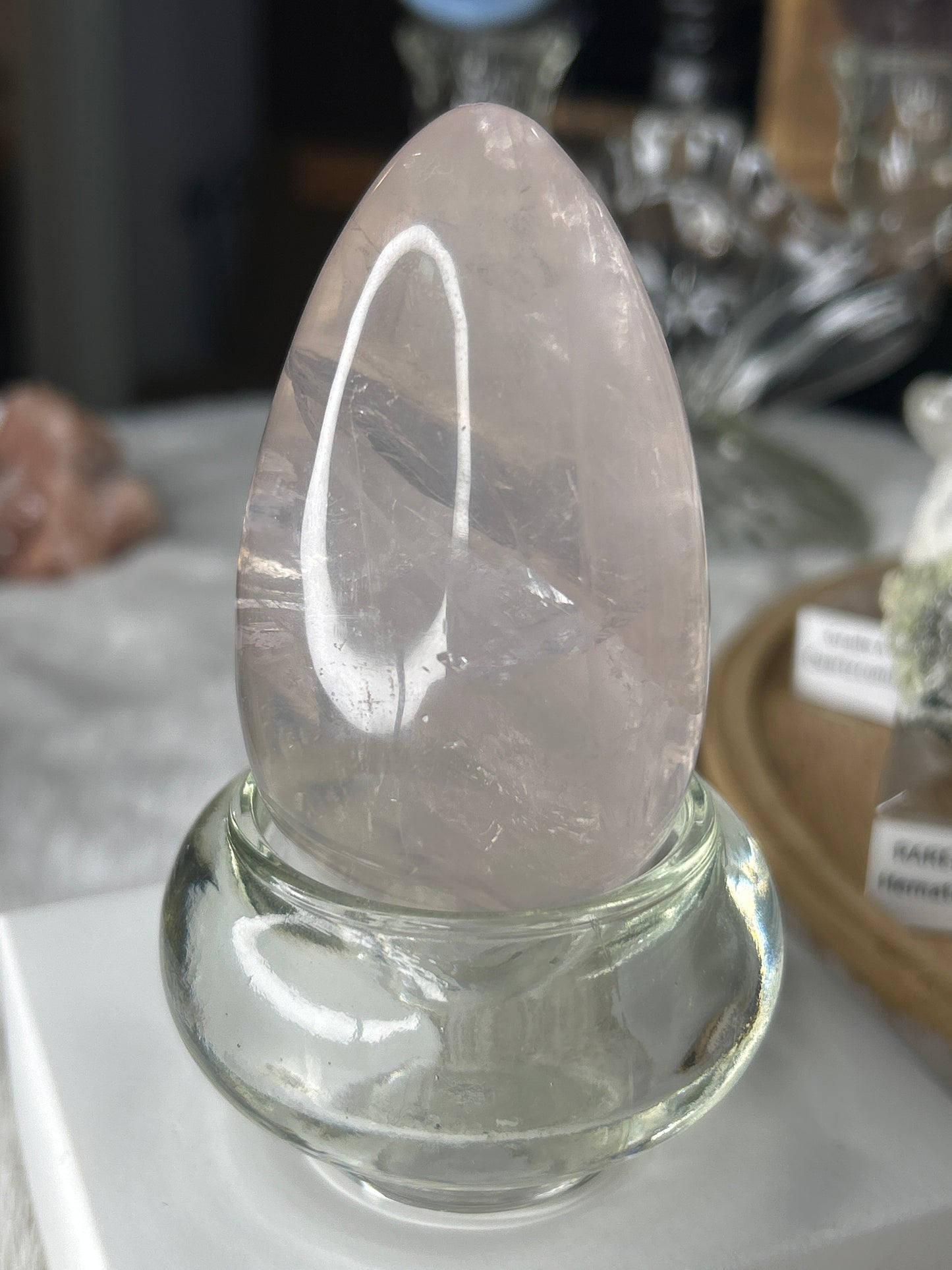 Star Rose Quartz Egg