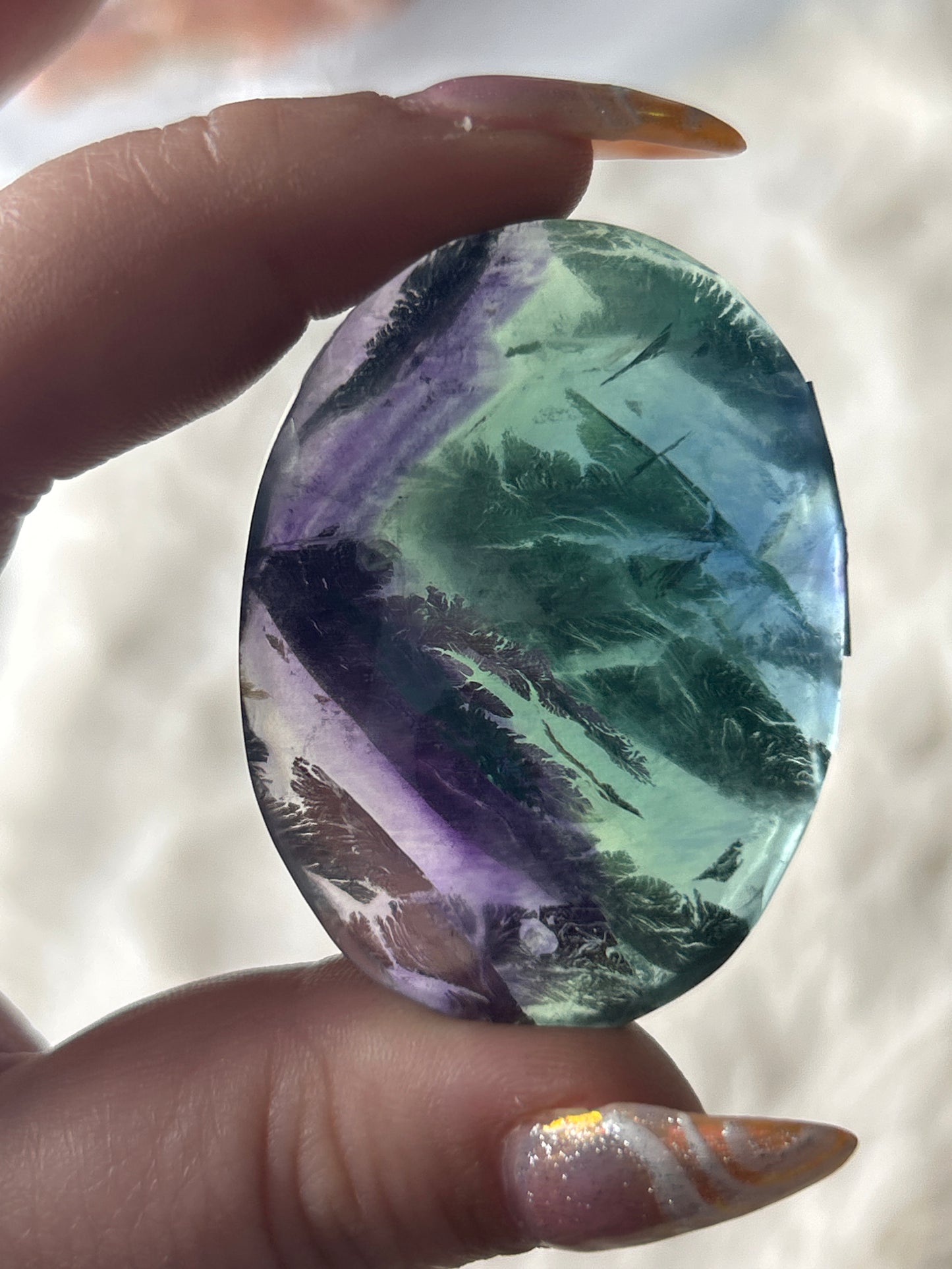 Fluorite Palm Stone