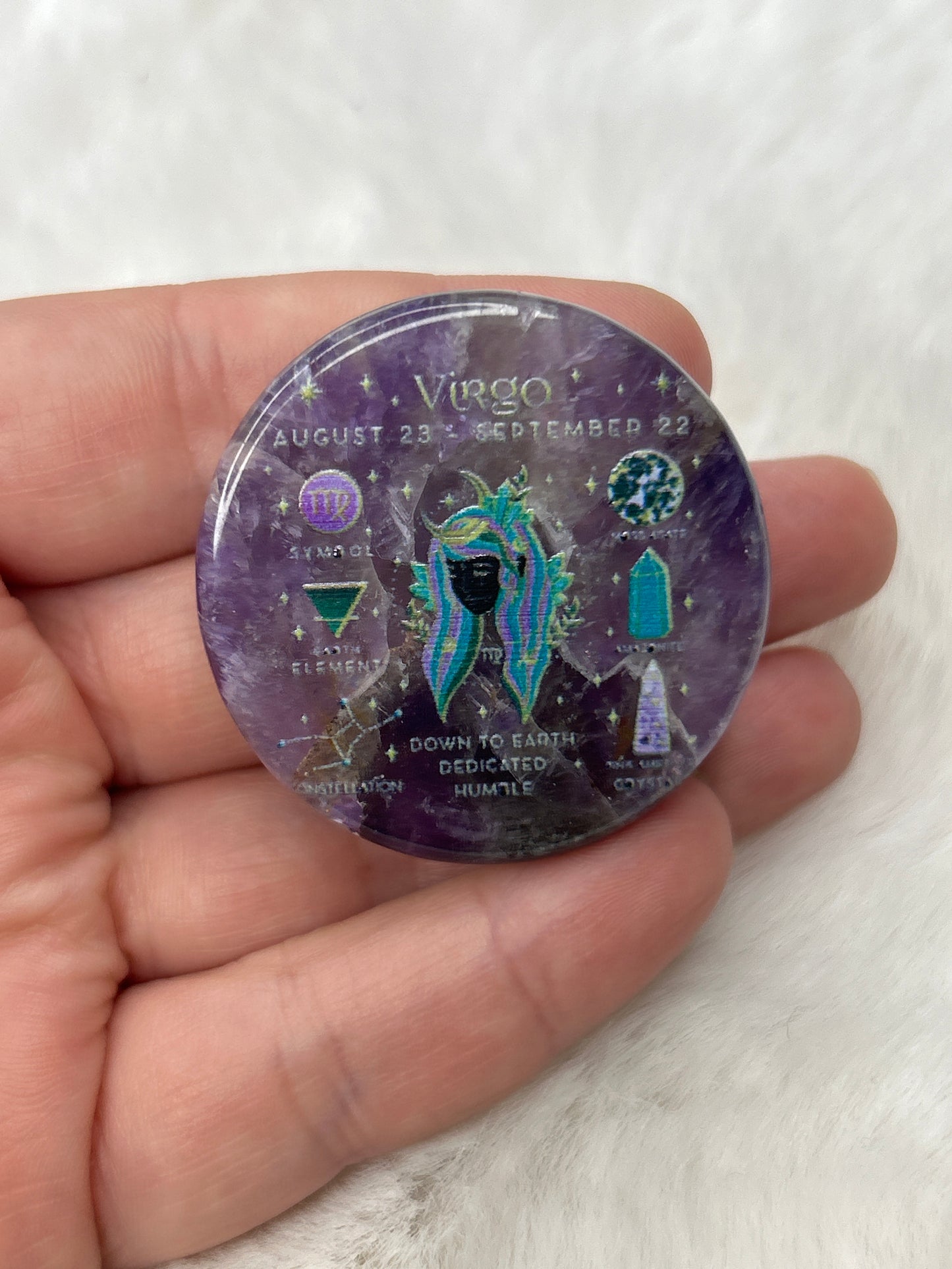 Virgo Amethyst Pop-Socket