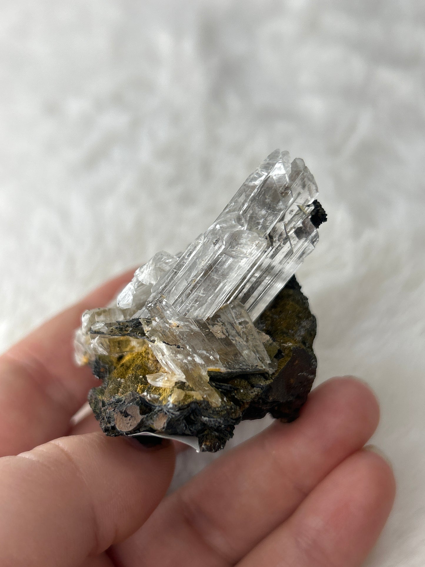 Crystal Clear Selenite on Matrix