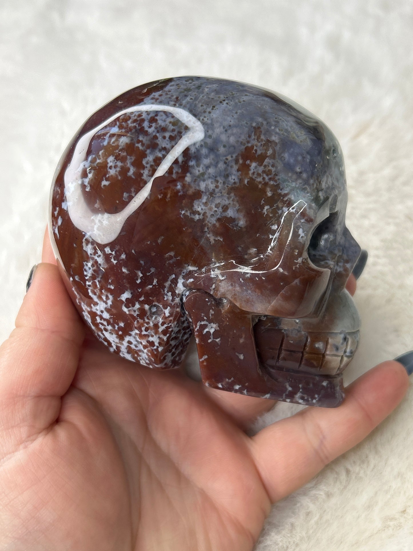 Ocean Jasper Skull