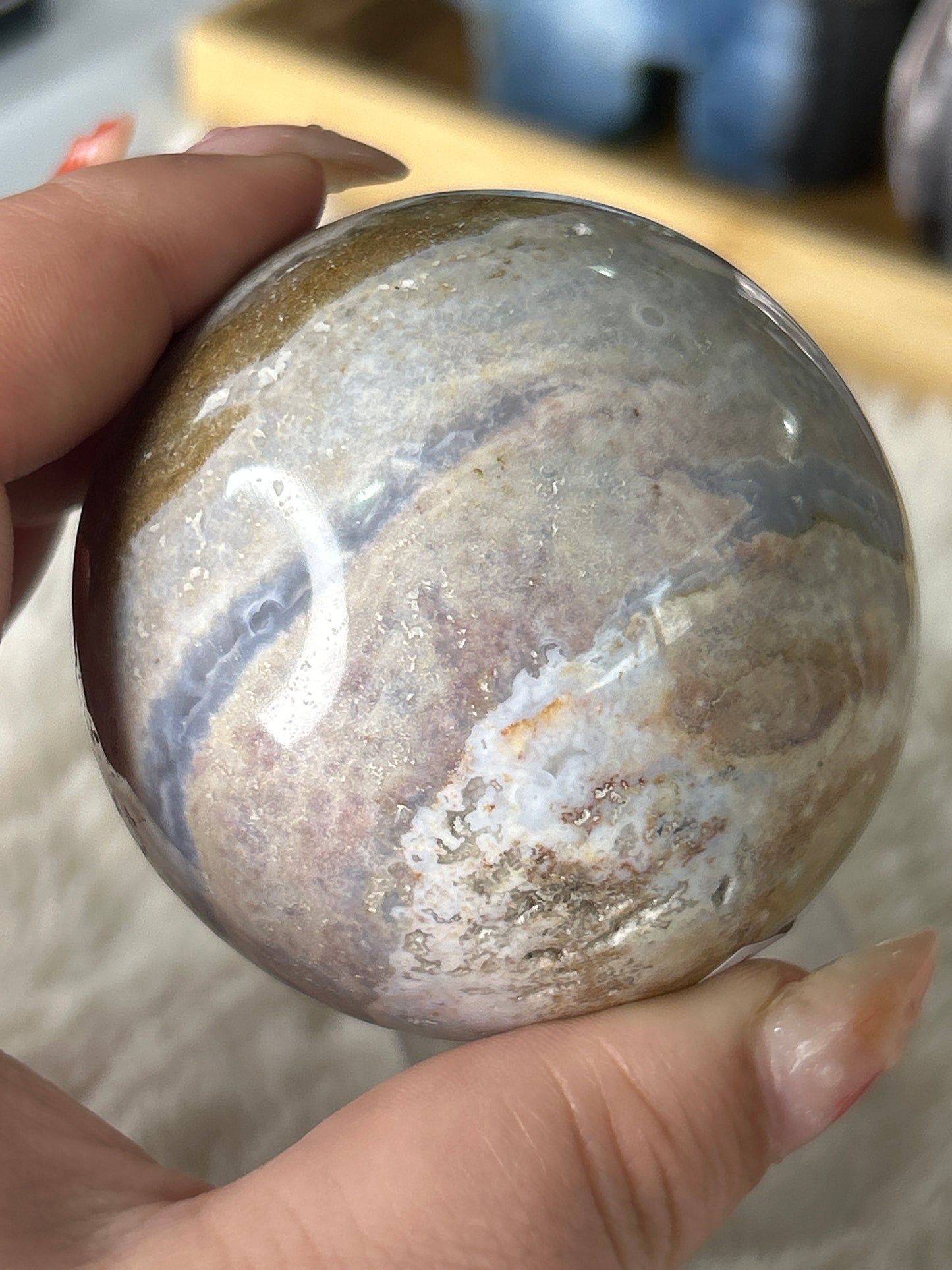 Pastel Ocean Jasper Sphere