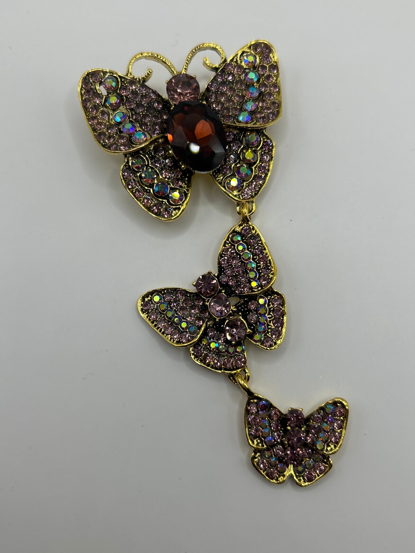 Triple Butterfly Brooch