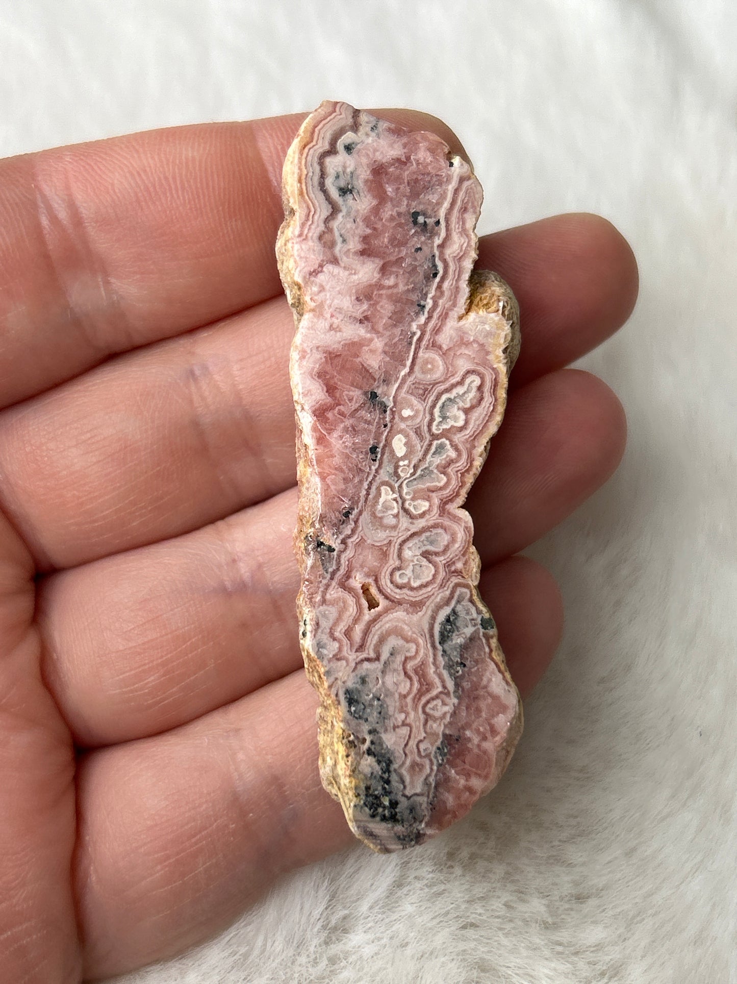 Rhodochrosite “Bacon” Slice