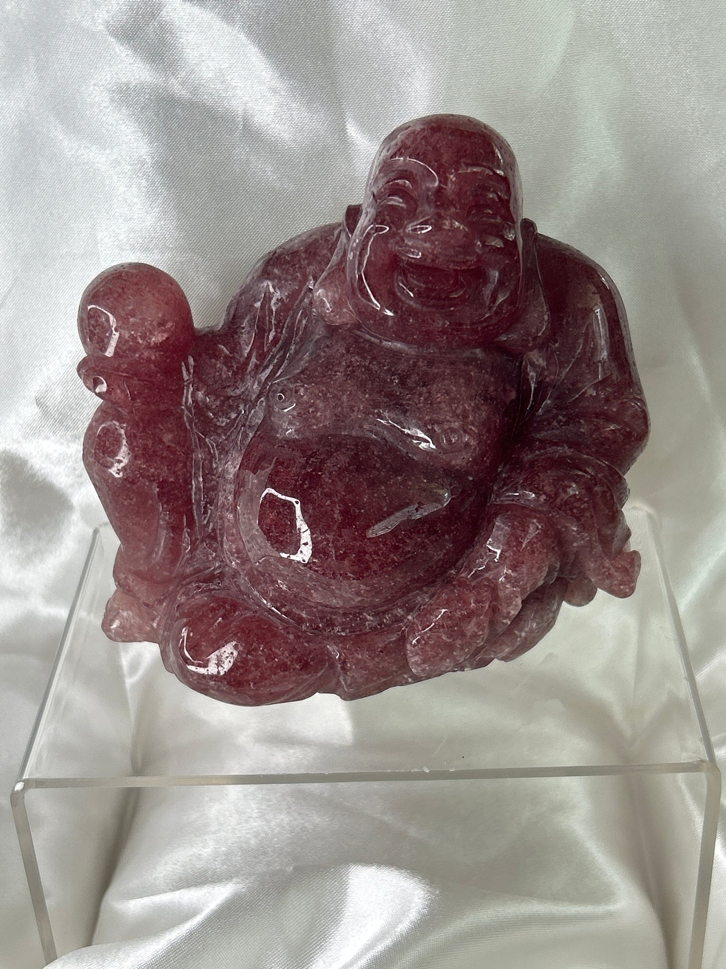 Strawberry Quartz Buddha