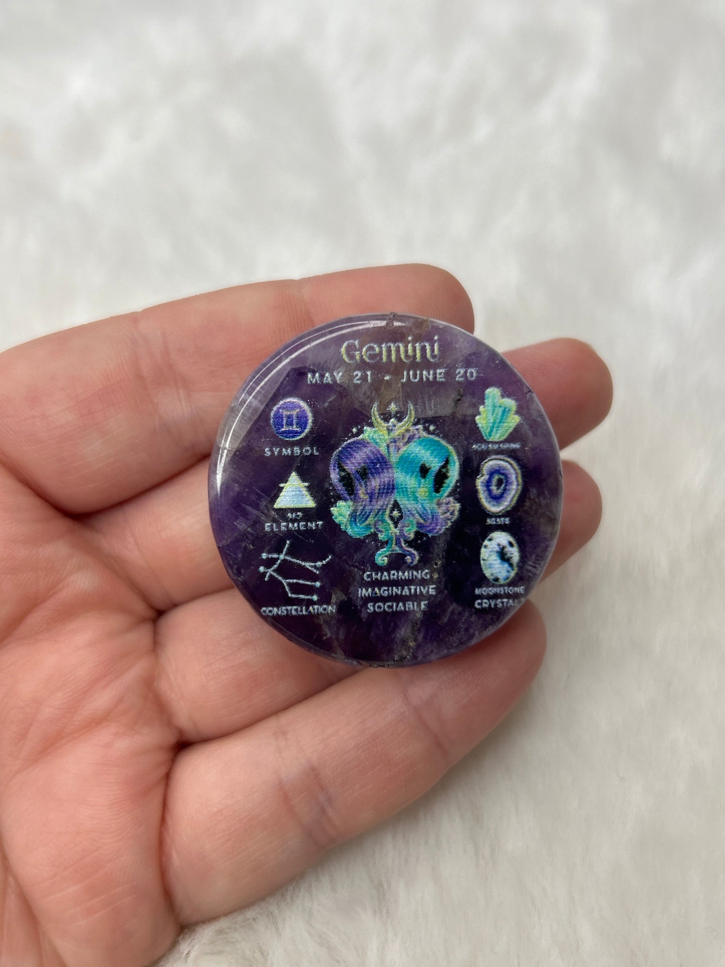 Gemini Amethyst Pop-Socket