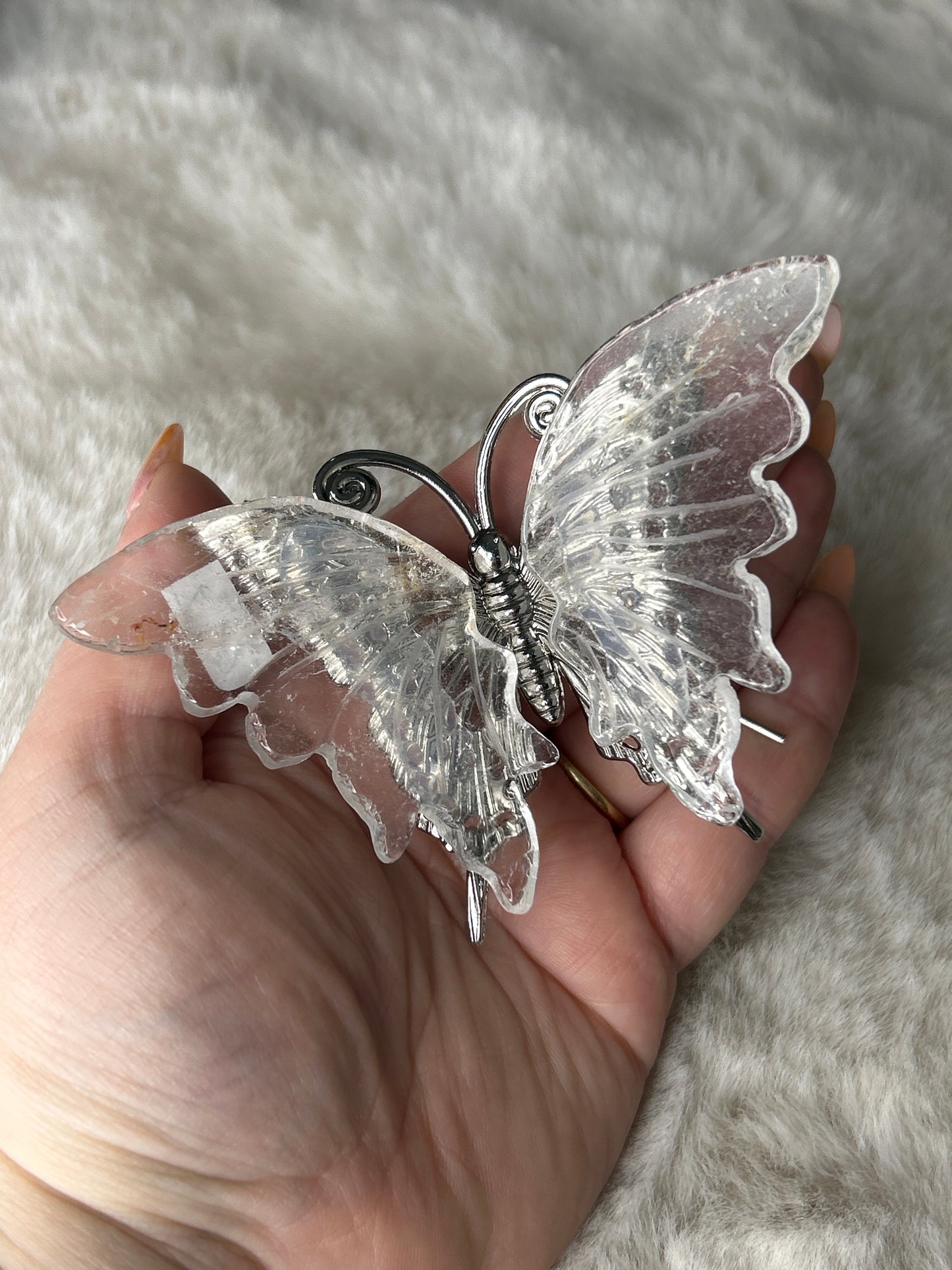 Clear Quartz Butterfly