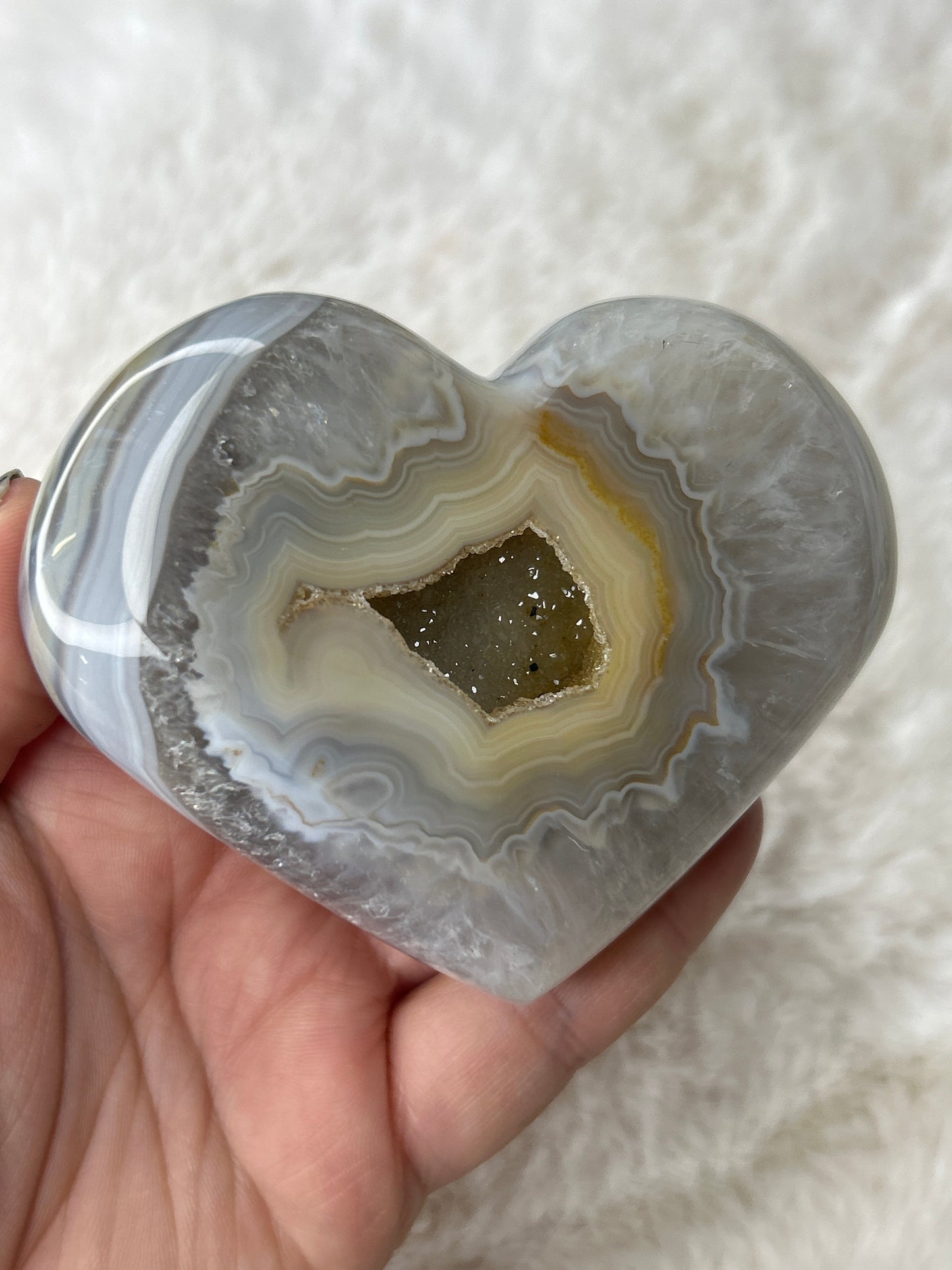 Druzy Agate Heart