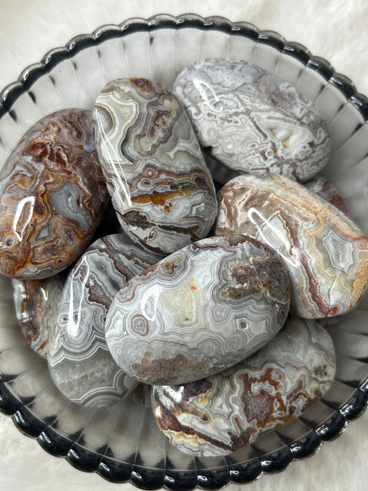 Mexican Lace Agate Palm Stone