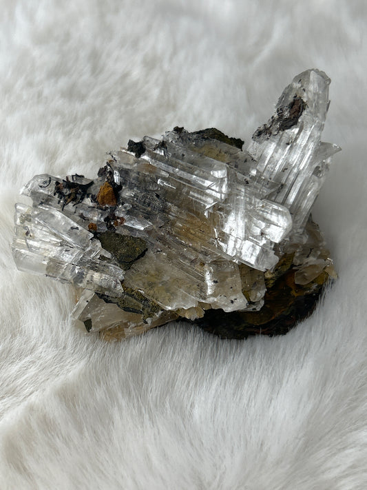 Crystal Clear Selenite on Matrix