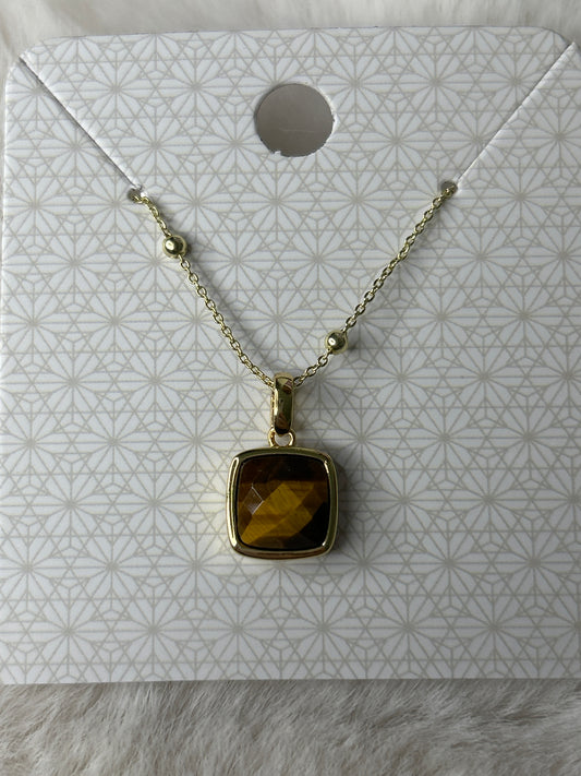 Faceted Tigers Eye Necklace