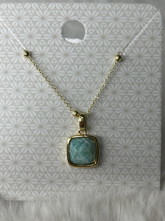 Faceted Amazonite Necklace