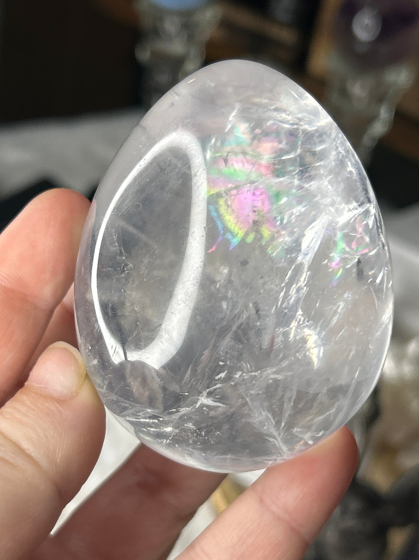 🌈 Clear Quartz Egg