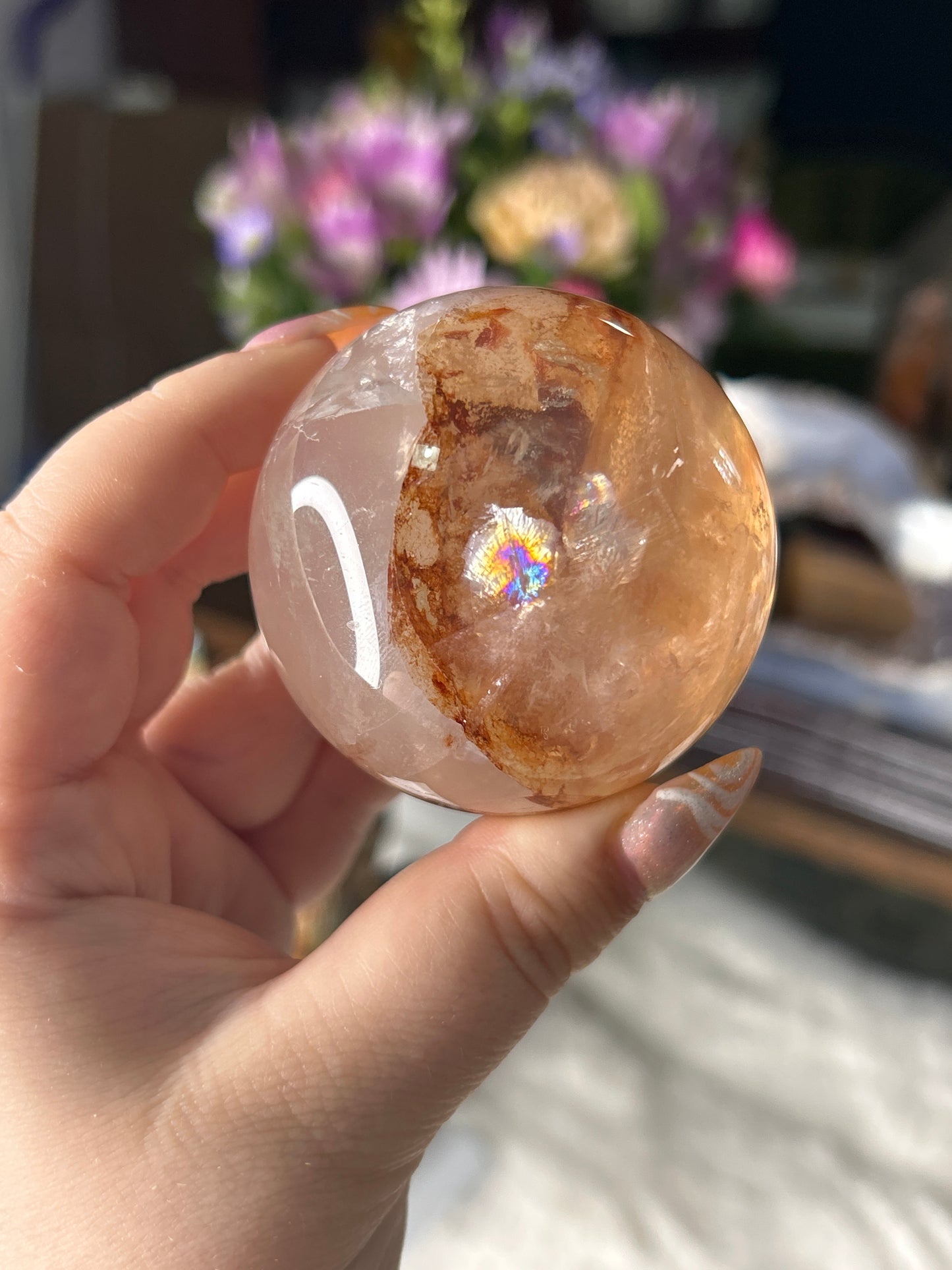 Fire Quartz Sphere