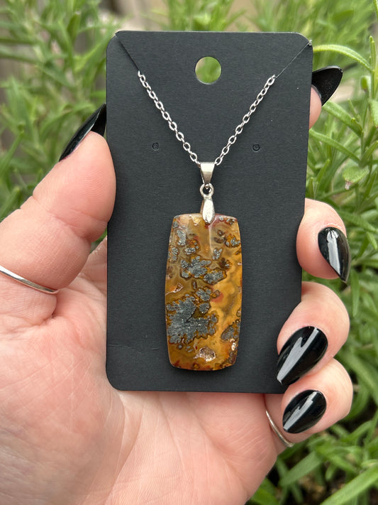 Indonesian Marcasite & Agate Necklace