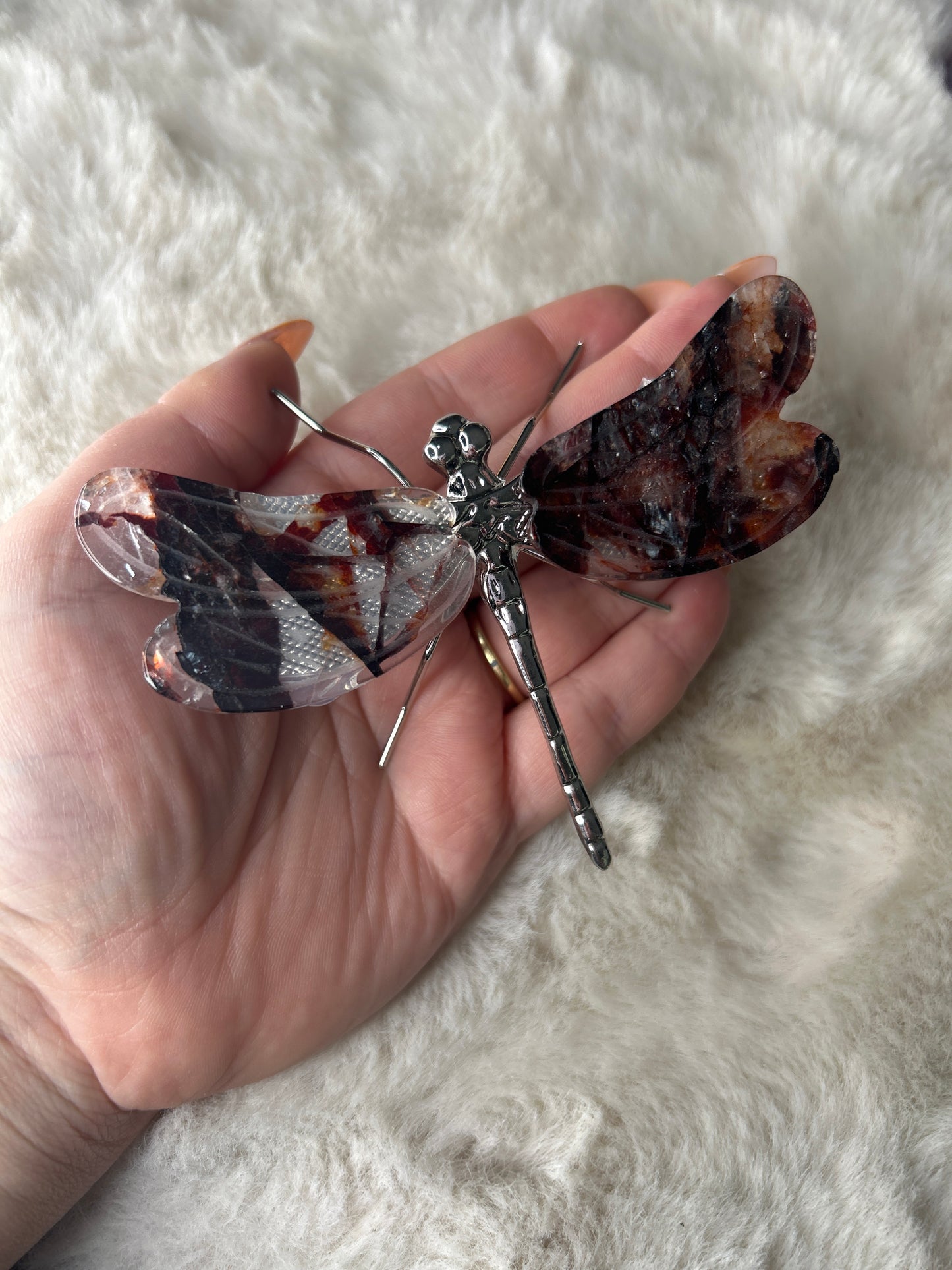 Fire Quartz Dragonfly