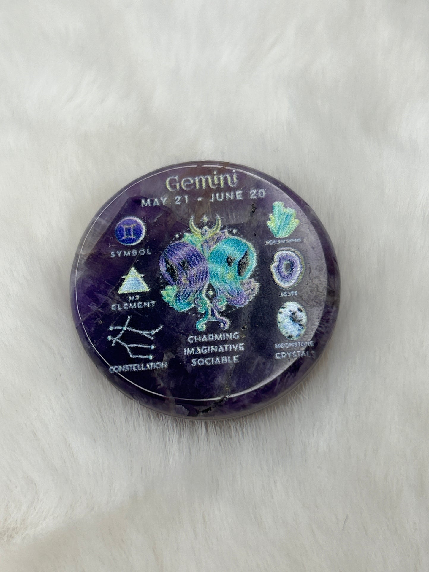 Gemini Amethyst Pop-Socket