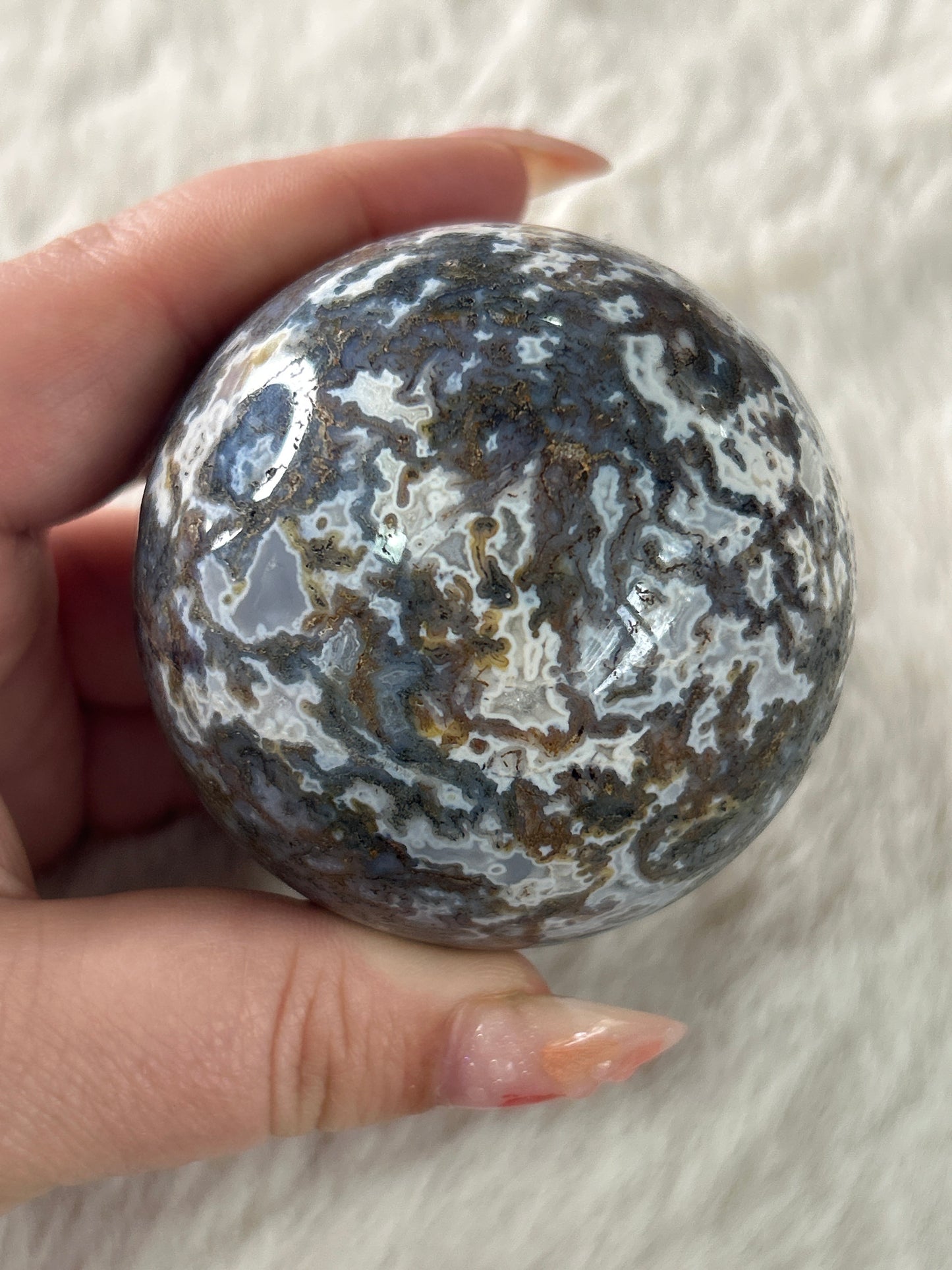 Purple Moss Agate Sphere