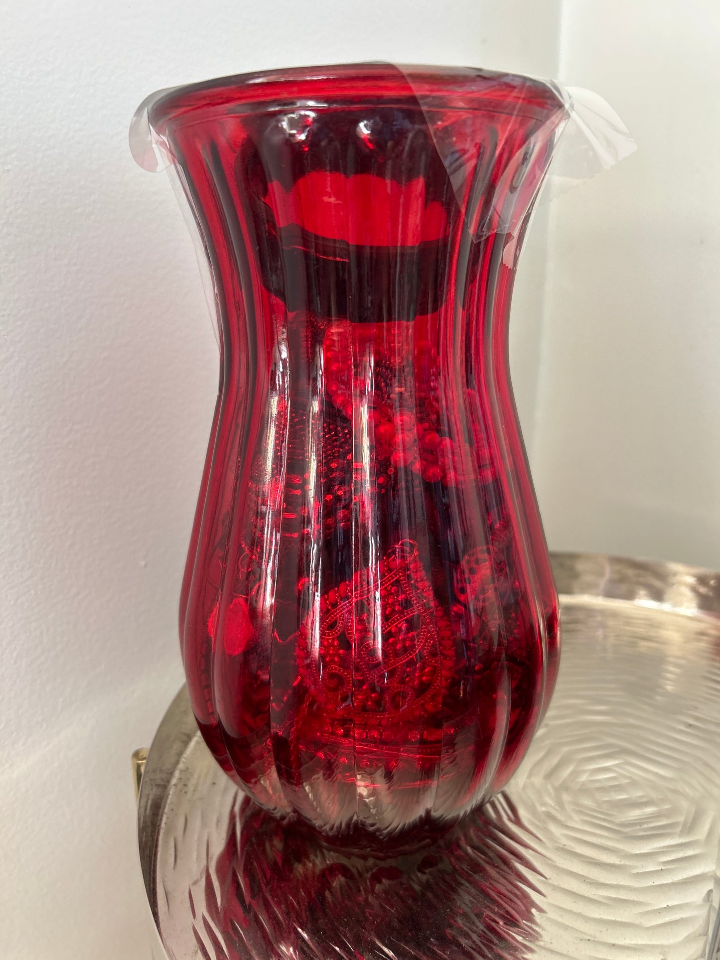 Red Mystery Jewelry Vase