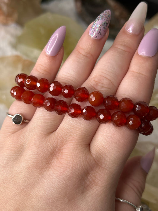 Faceted Carnelian Bracelet